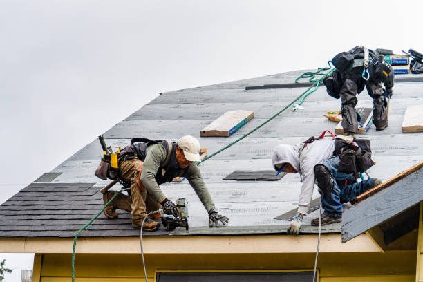 Professional Gutter Installation technician working in Indian Head, PA